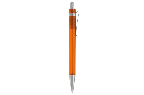 Ball pen Antarctica metal clip - Ecru / Orange