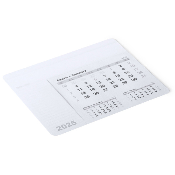 Tapis Souris Calendrier Rendux - Blanc