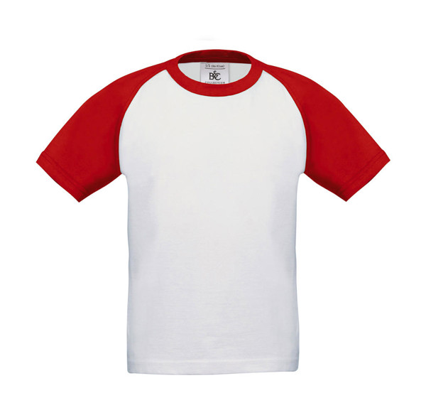 Base-Ball / Kids T-Shirt - White / Red / 5/6 (110/116)