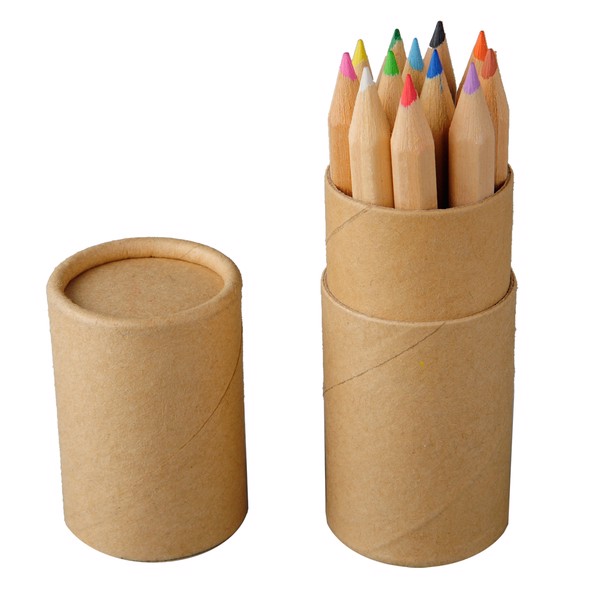 12 crayon set in tube.
