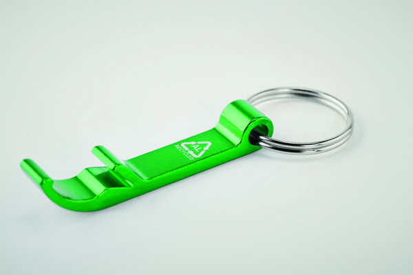 Recycled aluminium key ring Ovikey - Green