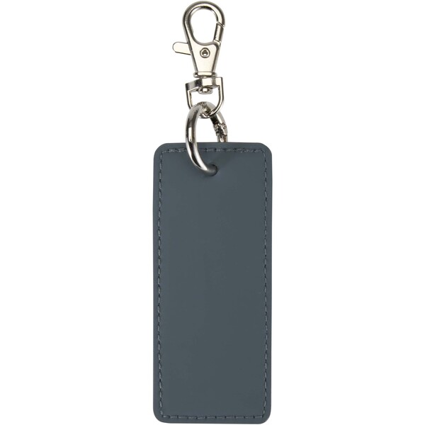 Porte-clés rectangulaire à breloques en matériaux recyclés certifié GRS Resi Plus - Bleu hale