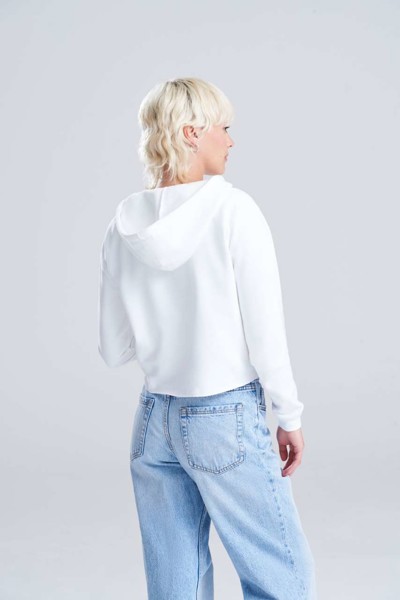 Women's Cropped Hoodie - Arctic White / XXS