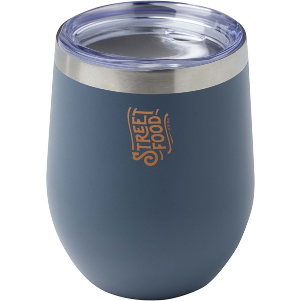 Gobelet isotherme Corzo 350 ml  en cuivre inoxydable recyclé certifié RCS - Bleu hale
