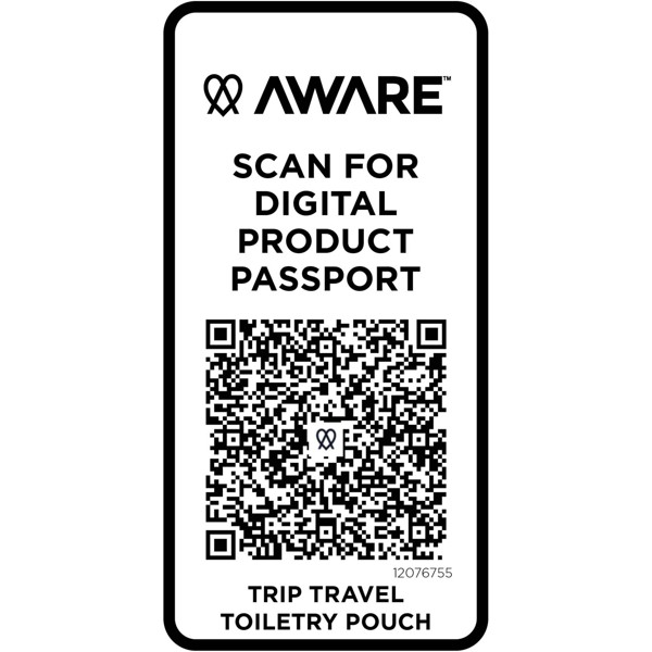 Trousse de toilette de voyage Trip Aware™ de 2 L en matériaux recyclés - Bleu hale