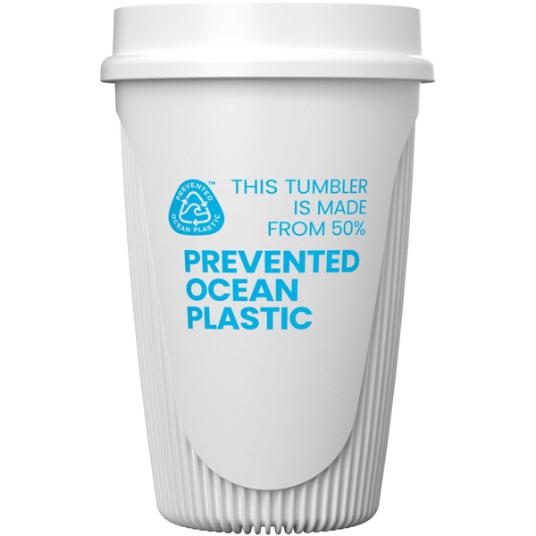 Copo térmico de 350 ml com tampa de 360° "Alto POP" - Branco