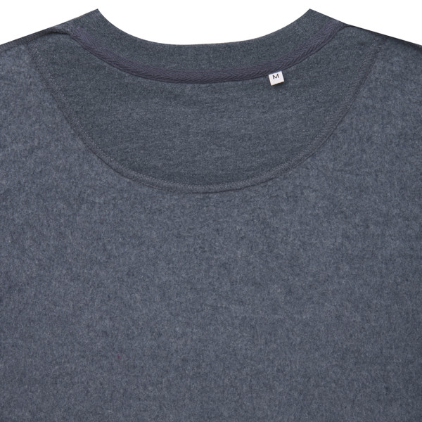 Iqoniq Denali recycled cotton crew neck undyed - Heather Navy / L