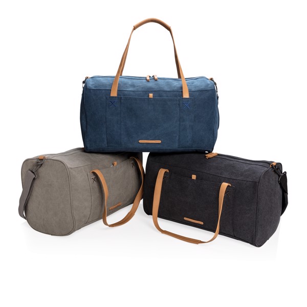 Xd Collection canvas weekend bag 460x220x265 mm - Grey
