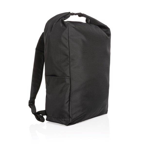 Impact AWARE™ RPET lightweight rolltop backpack - Black