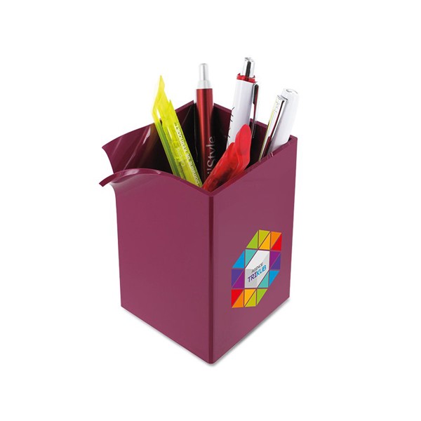 PENCIL POT (75x75x104mm) - Blanc opaque / 