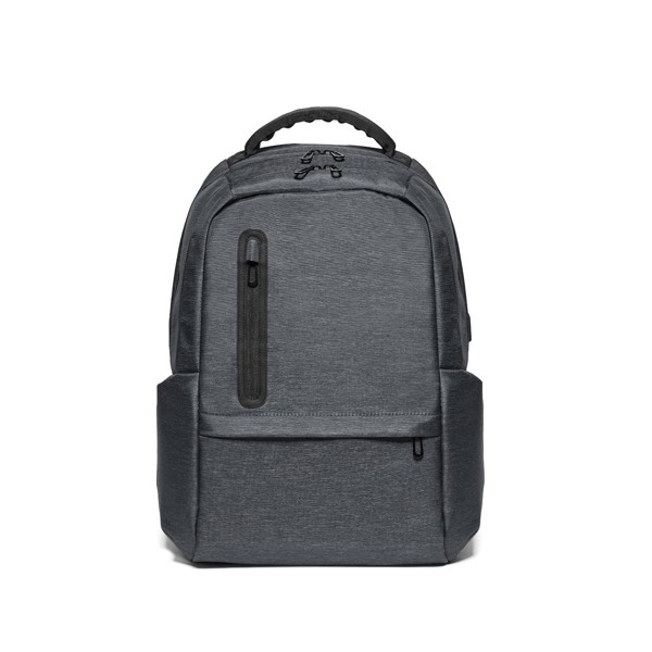 BOSTON. Mochila para portátil 17'' em em Nylon 2Tone impermeável - Cinzento Escuro