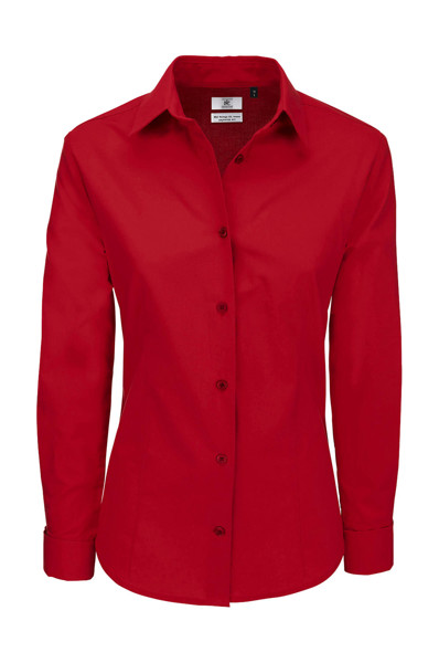 HeritageLSL / Women Poplin Shirt - Deep Red / 4XL