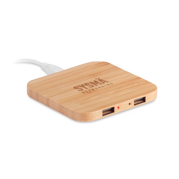 Bamboo polnilec Cuadro 5W, 2 USB priključka