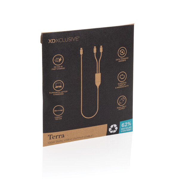 Terra 100W RCS Dual USB C output cable