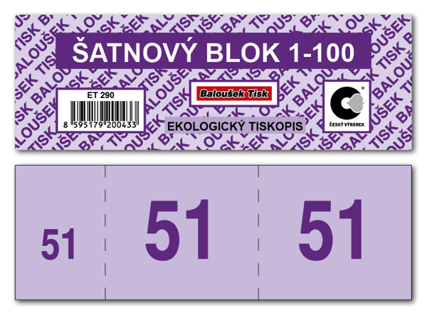 Šatnové Bloky 1-100 Čísel