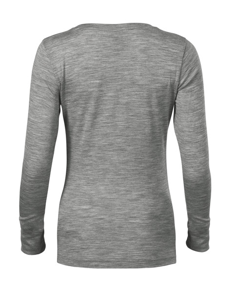 Triko Dámské Malfini Premium® Merino Rise Ls - Tmavě Šedý Melír / S