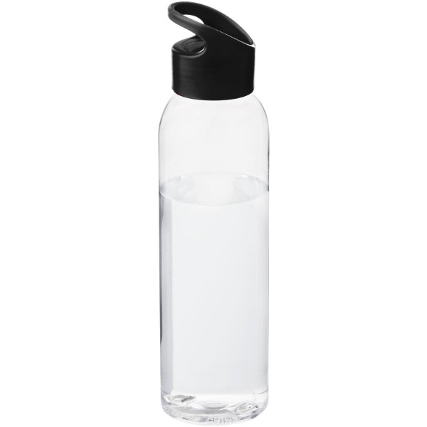Sky 650 ml Tritan™ colour-pop sport bottle - Solid Black / Transparent