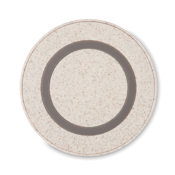 Plato+ wireless charger, wheat straw, 5W - Beige