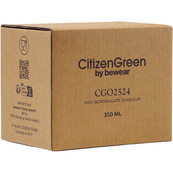 Citizen Green Purdrink borosilicate glass mug