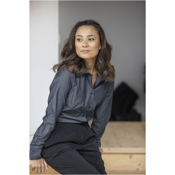 Chemise Cuprite à manches longues pour femme - Noir / L