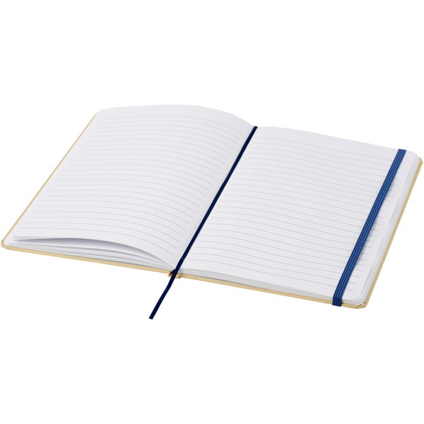Carnet à couverture rigide A5 Nelida en carton recyclé - Bleu océan