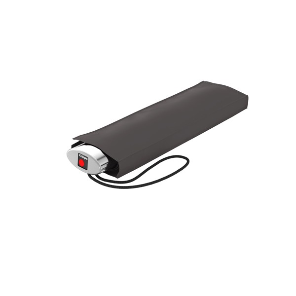 Knirps AS.050 slim small manual silver handle - Dark Grey