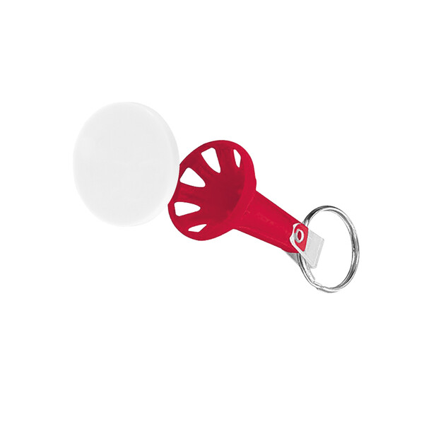 PORTE CLES PORTE JETON AVEC JETON (anneau 25 mm) - Blanc / Blanc