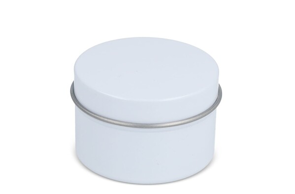 Bougie parfumée à base de plantes Dhyana en étain recyclé - Blanc
