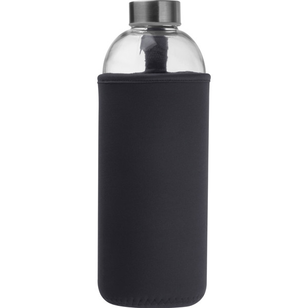 1000 ml glass bottle with neoprene sleeve JESSICA - Silvergrey