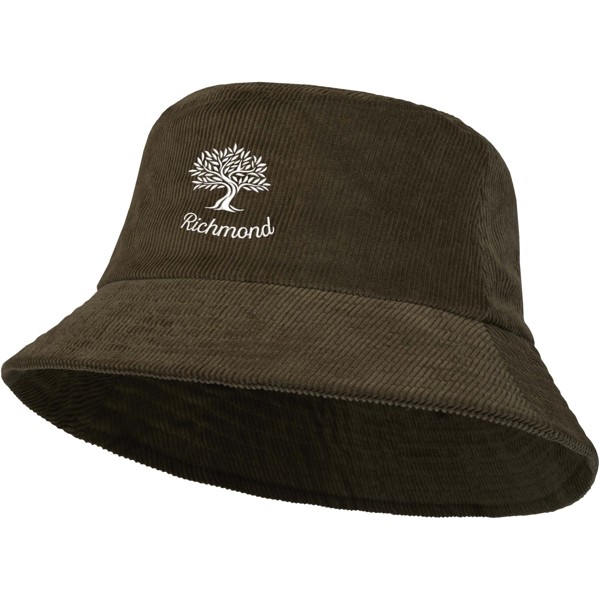 Howson 280 g/m² recycled corduroy sun hat - Forest Green