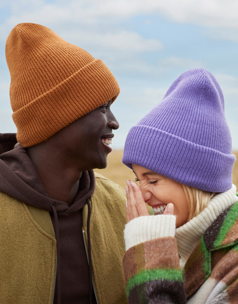 Berretto Classico Con Risvolto Profondo - White / ONE SIZE