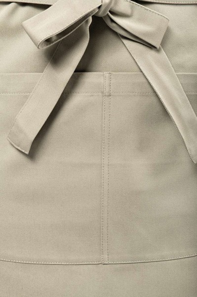 Apron With Pocket In Organic Cotton - White