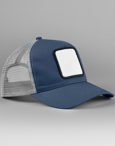 Appliqué Patch 5 Panel Trucker - Black / Stone / ONE SIZE
