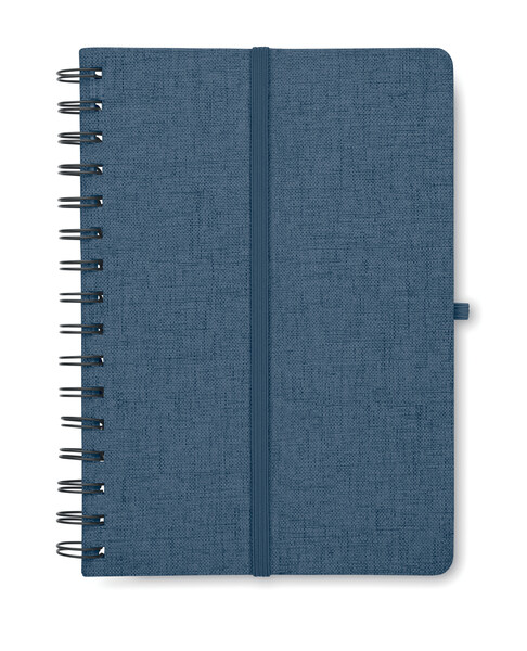 Cahier A5 support de téléphone Strata - Bleu