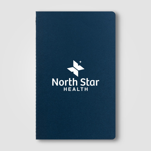 Rime FSC Paper Soft Cover Lined  Notebook - A5 - Navy Blue / 4 Color inkjet