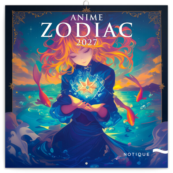 Notique Poznámkový Kalendář Anime Zodiac 2027, 30 x 30 cm - Východní