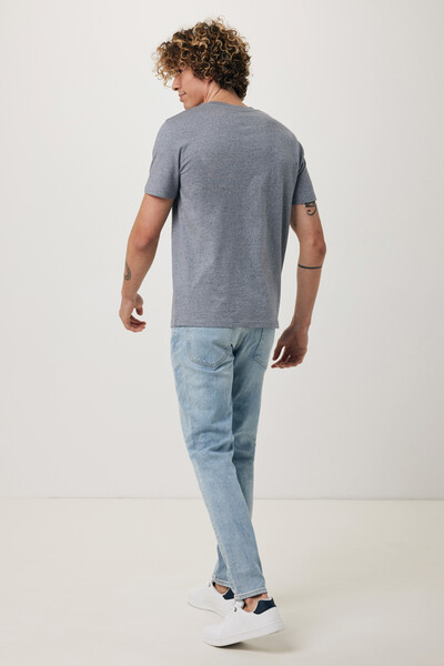 Tričko Iqoniq Brett z recykl. bavlny - Light Heather Navy / S