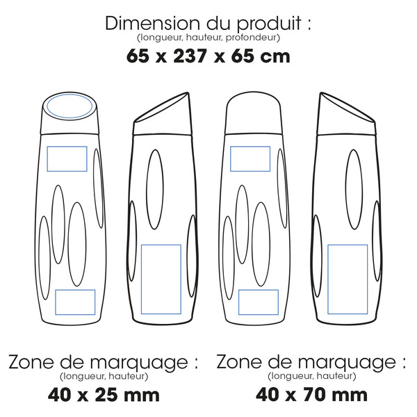 NAZARE 876 - BND876 - Bouteille en acier inoxydable recyclé à double paroi de 500 ml/17 oz