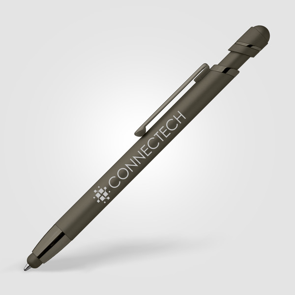 Atlantic Softy Métallique avec stylet - Acier / Jet d’encre 4 couleurs