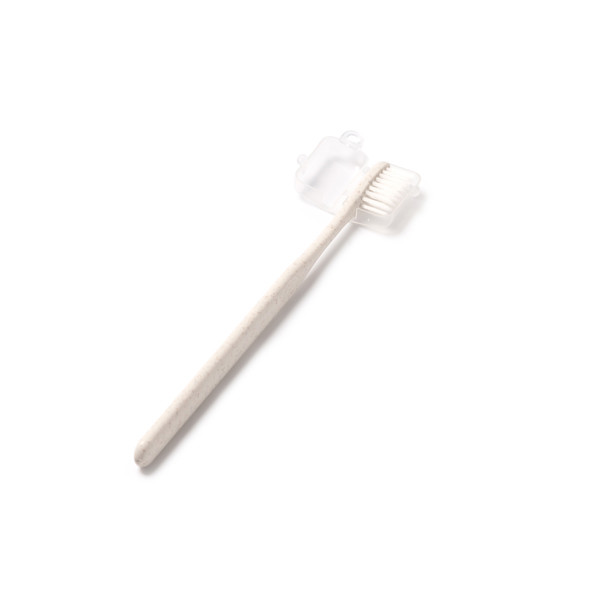 Personalised toothbrush made from wheat fibre with nylon bristles