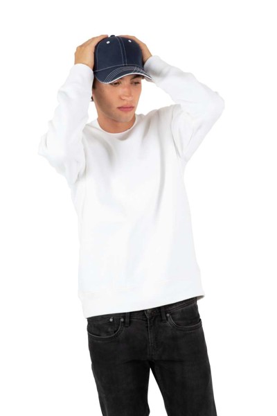 6 Panels Fashion Cap - White / Navy