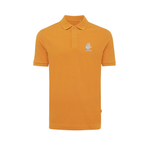 Polo en coton piqué et recyclé Iqoniq Yosemite - Sundial Orange / XL