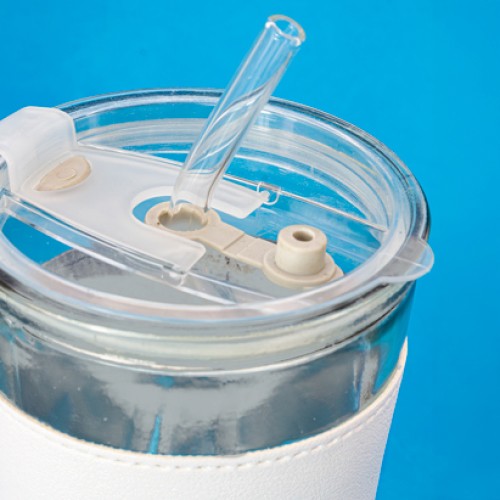 450 ML GLASS WITH STRAW “DELICATESSEN”