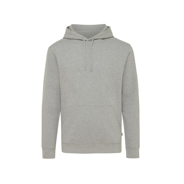 Sweat à capuche en coton recyclé et non teinté Iqoniq Torres - Heather Grey / L