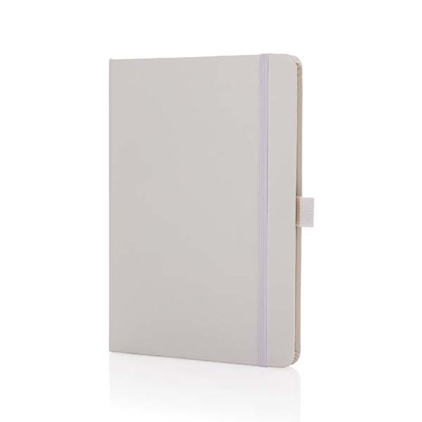 Sam A5 RCS certified bonded leather classic notebook - White