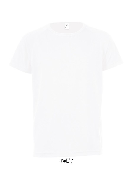 SOL'S SPORTY KIDS' - T-SHIRT ΜΕ ΜΑΝΊΚΙΑ RAGLAN - White / 12 years