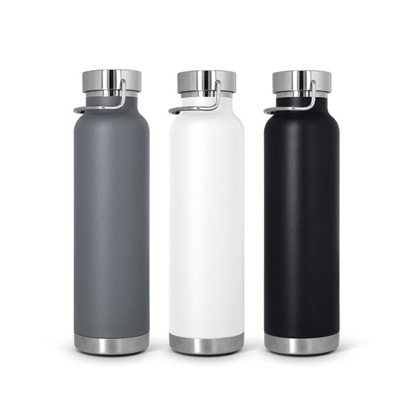 BOUTEILLE GOURDE 65 cl ISOTHERME DOUBLE-PAROI INOX - Blanc