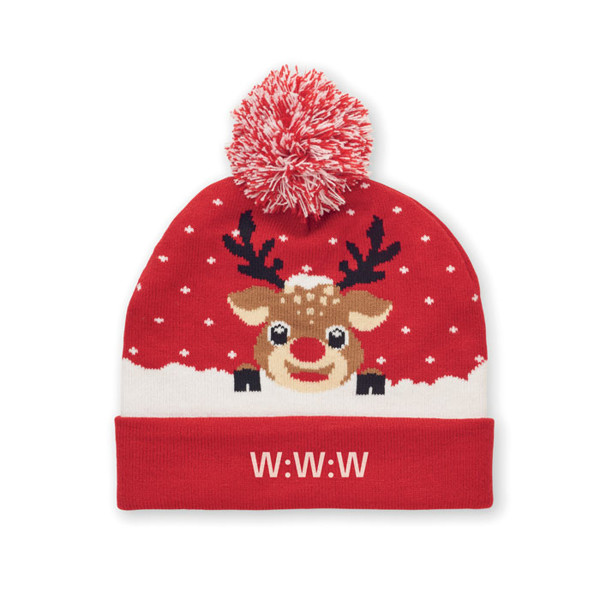 Shimas Hat acrylic christmas beanie, 95g - Red