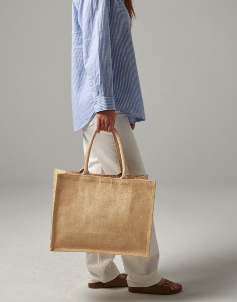 Shimmer Jute Shopper - Natural / Gold / ONE SIZE