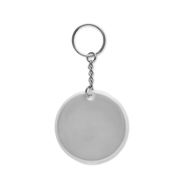 Reflective safety keychain (CE EN17353) - Silver (EN17353)